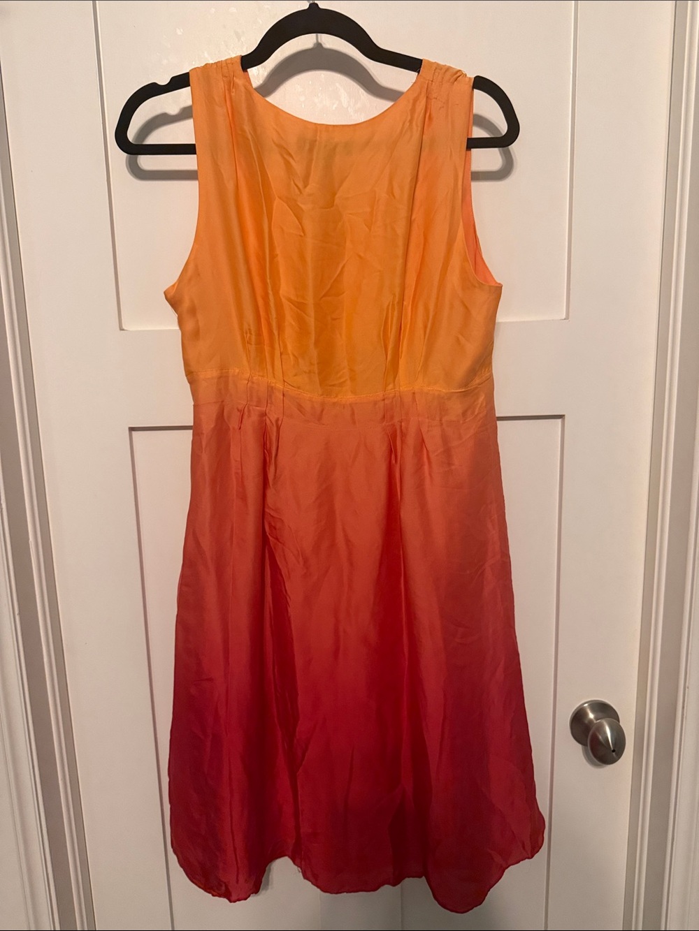 INC International Concepts 100% Silk Orange to Pink Ombré Sleeveless Dress - Picture 4 of 8